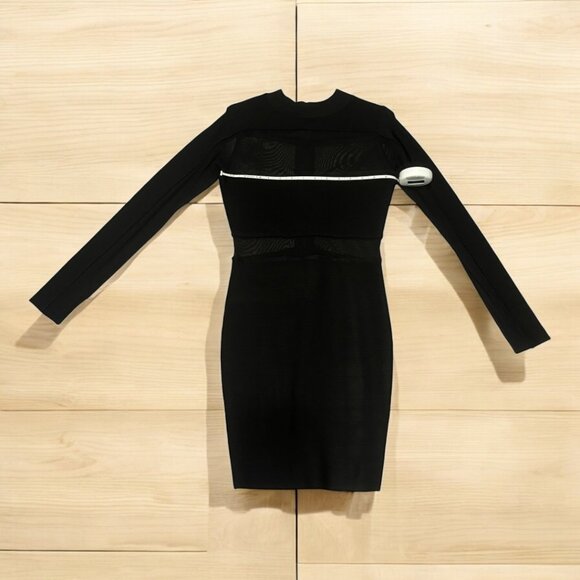 Marciano for Guess Black Long Sleeve Sheer Spandex Dress | Size Small (4/6) - Picture 8 of 10